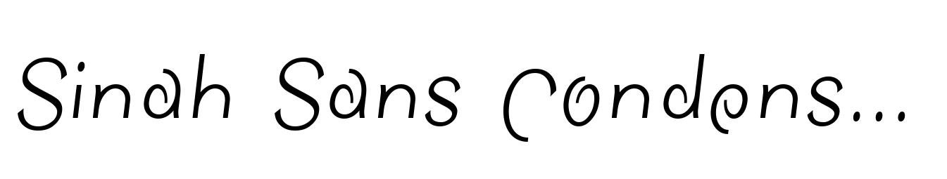 Sinah Sans Condensed Italic